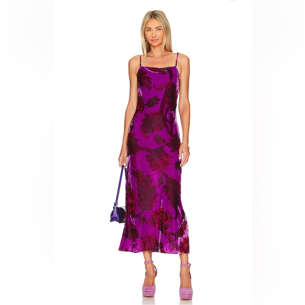 NWT RHODE Jemima Dress in Camellia Vine Crocus